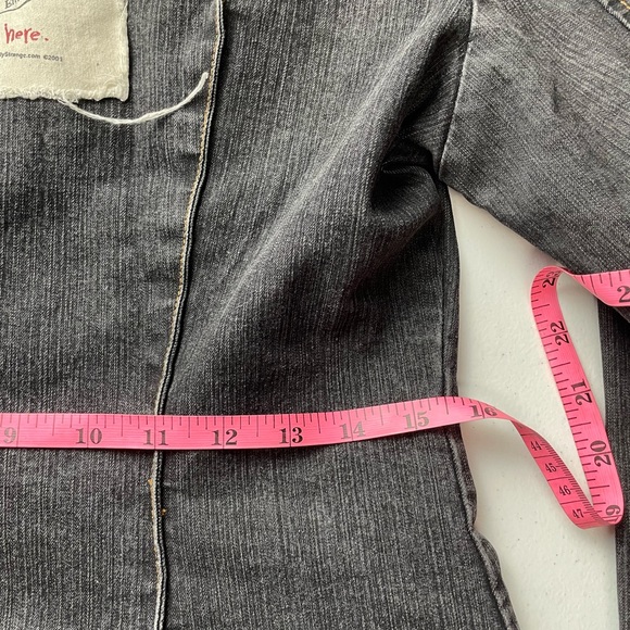 Vintage Rampage Jean Co. Jean Blazer Black Size L We Are all Strange Here - Picture 10 of 10